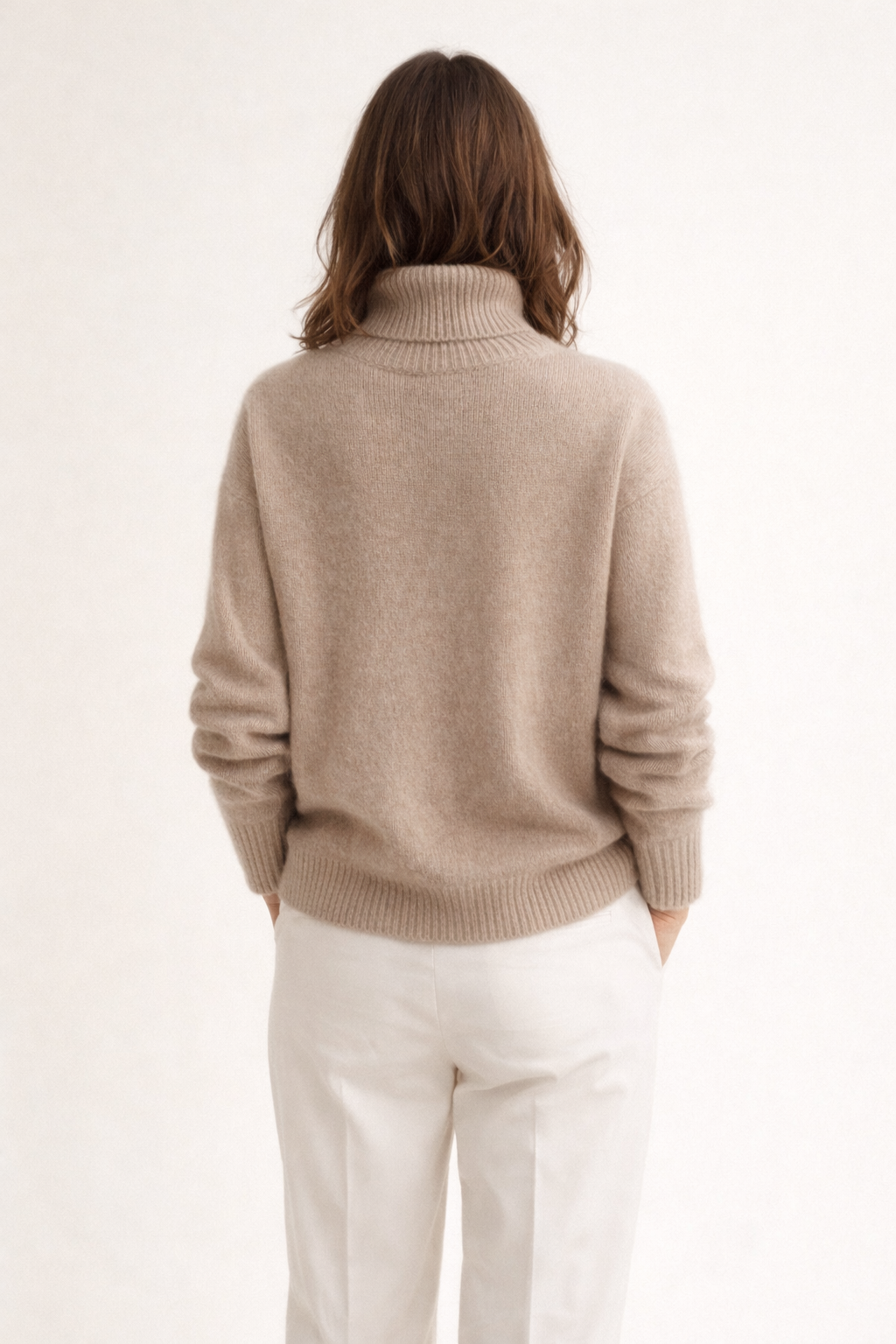 Jersey suave de cuello alto