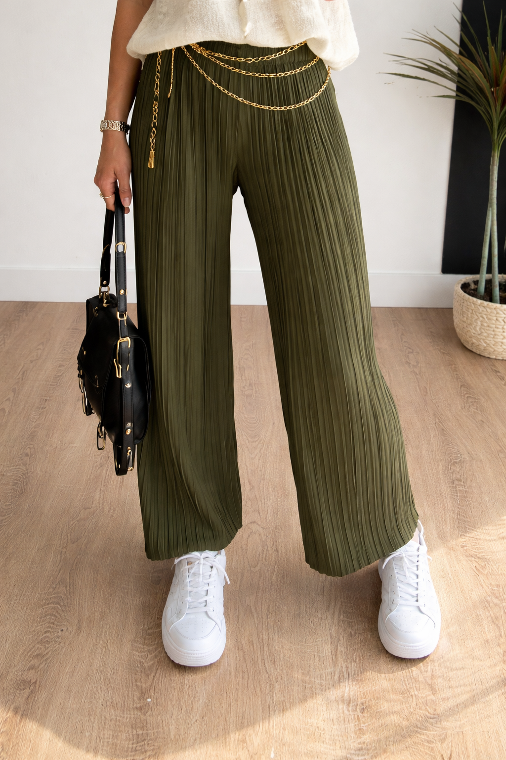 Pantalón plisado Léa