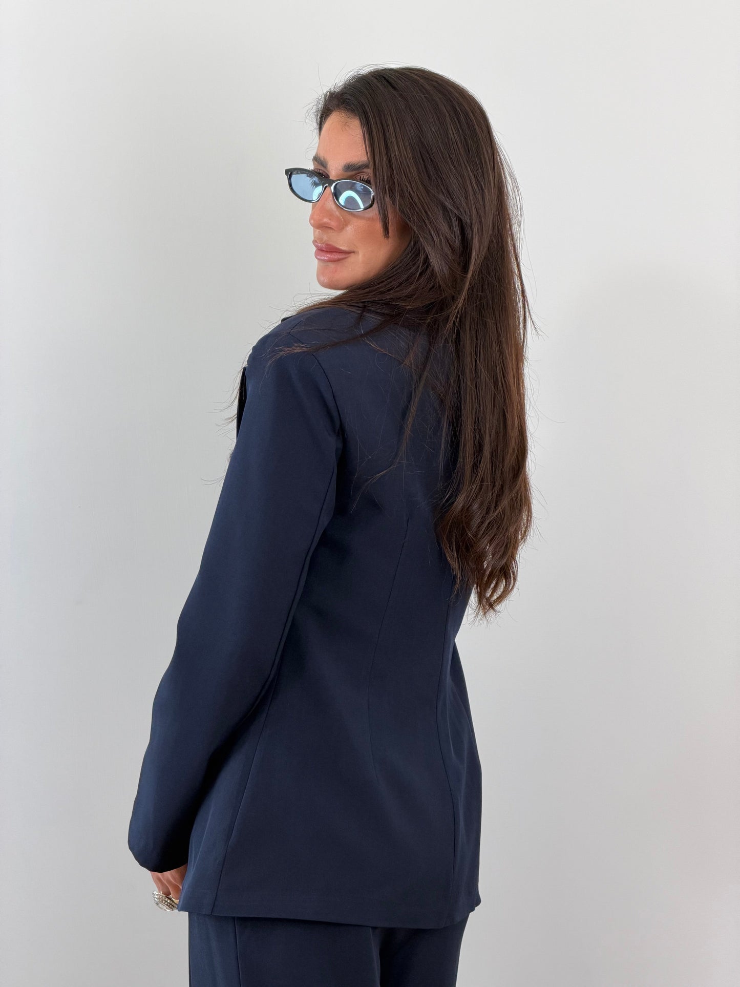 Traje corsé azul