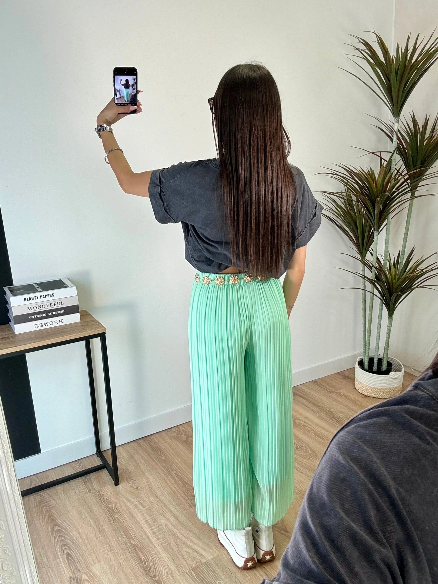 Pantalón plisado Léa