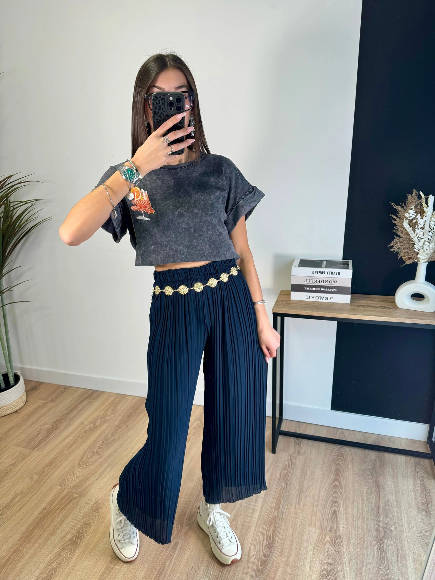 Pantalón plisado Léa