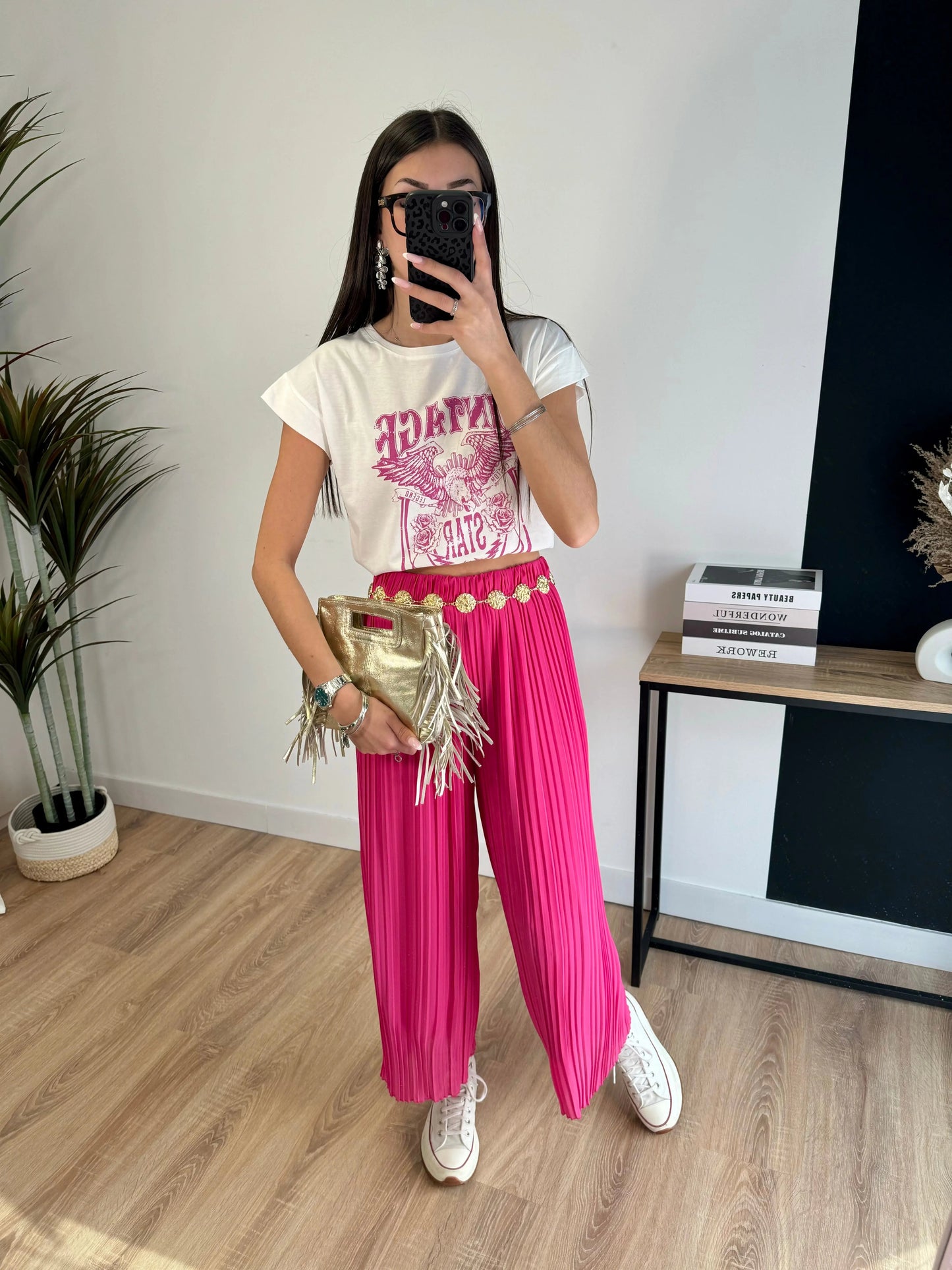Pantalón plisado Léa