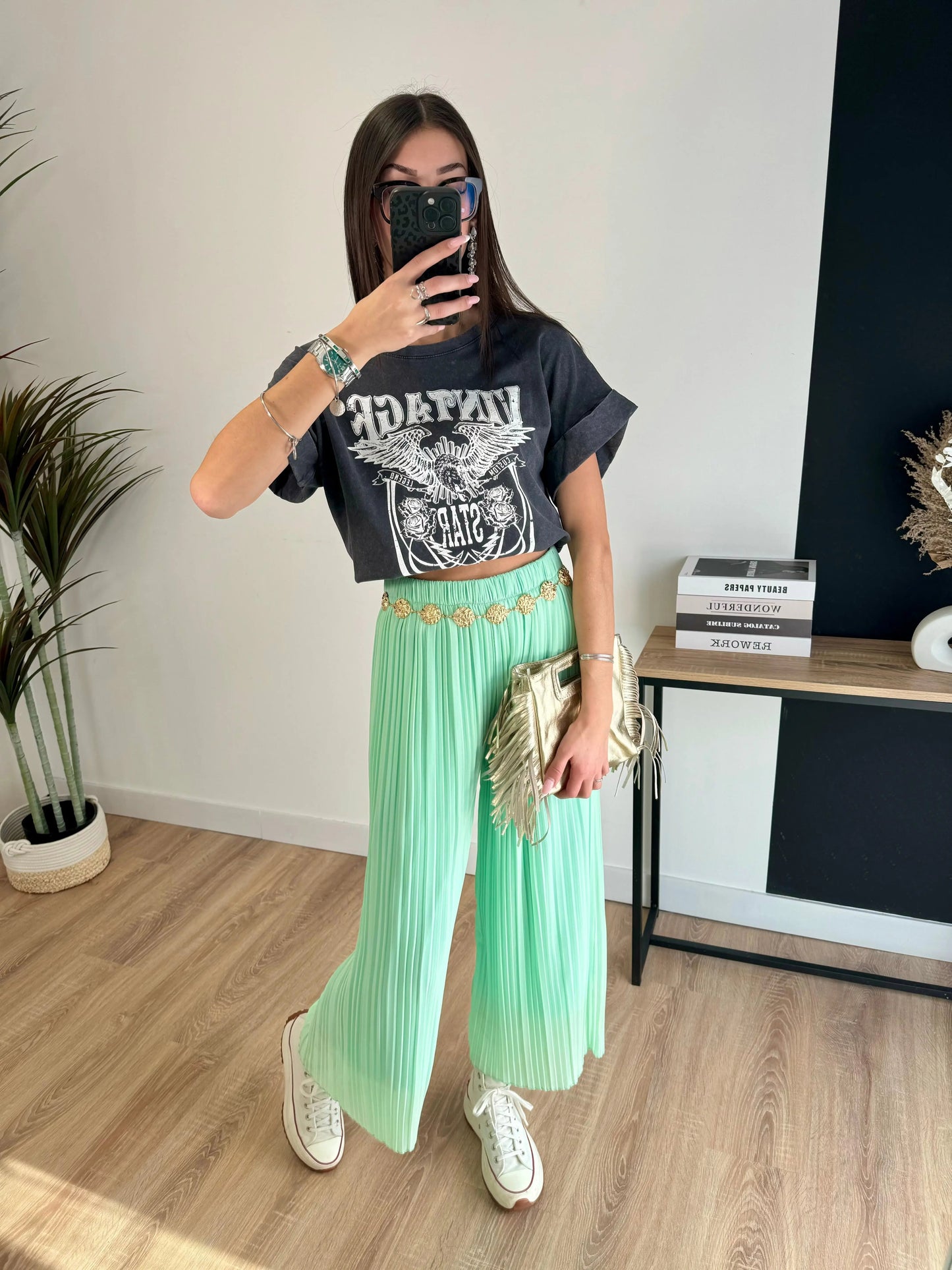 Pantalón plisado Léa