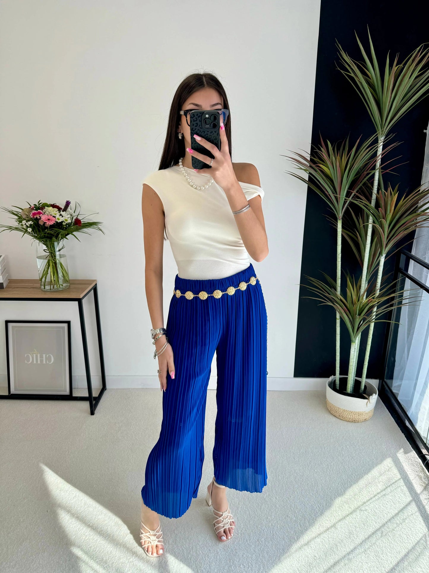 Pantalón plisado Léa