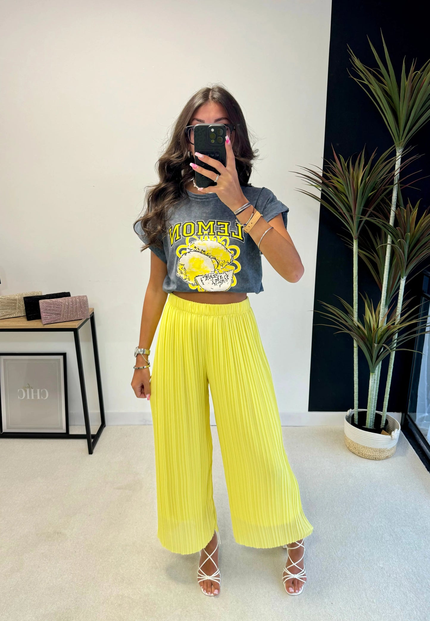 Pantalón plisado Léa