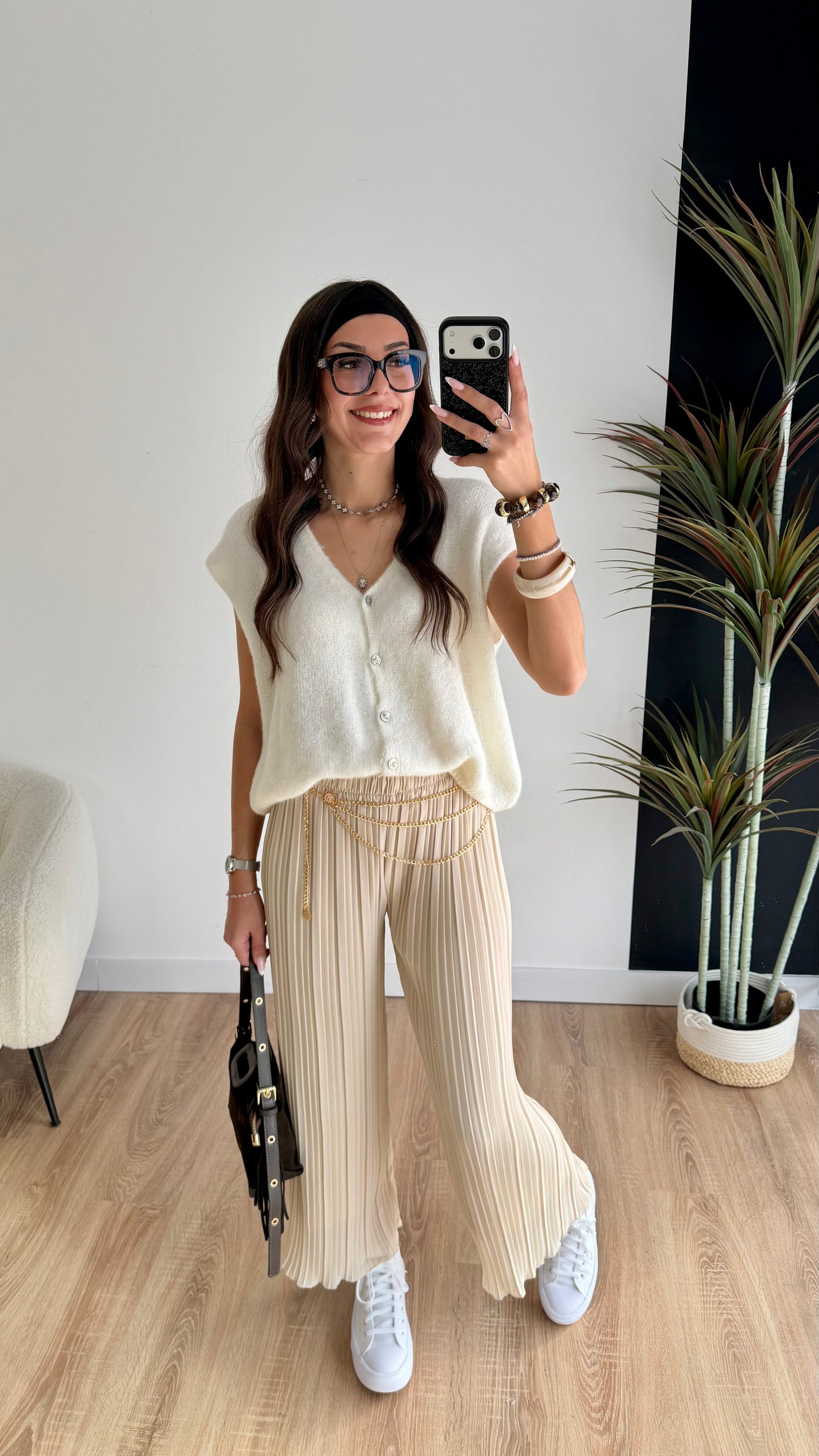 Pantalón plisado Léa