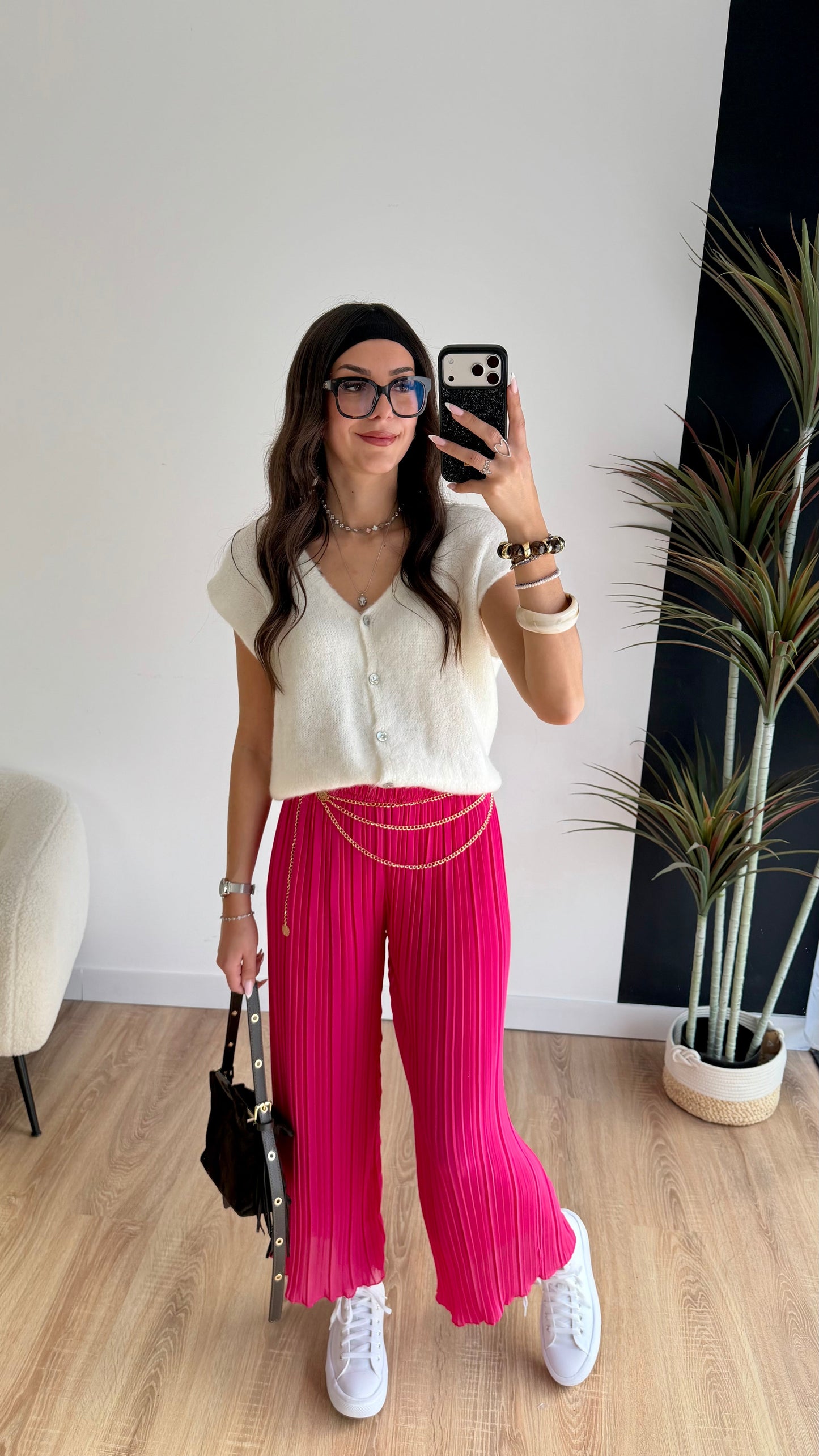 Pantalón plisado Léa