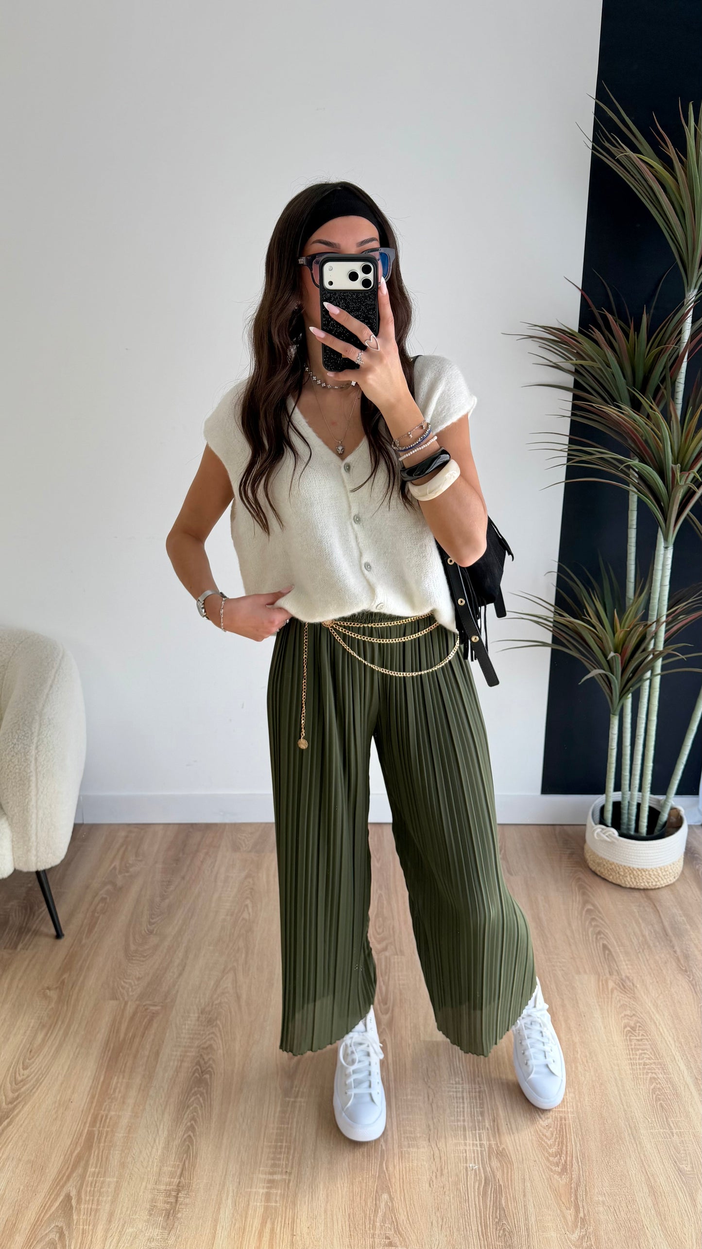 Pantalón plisado Léa