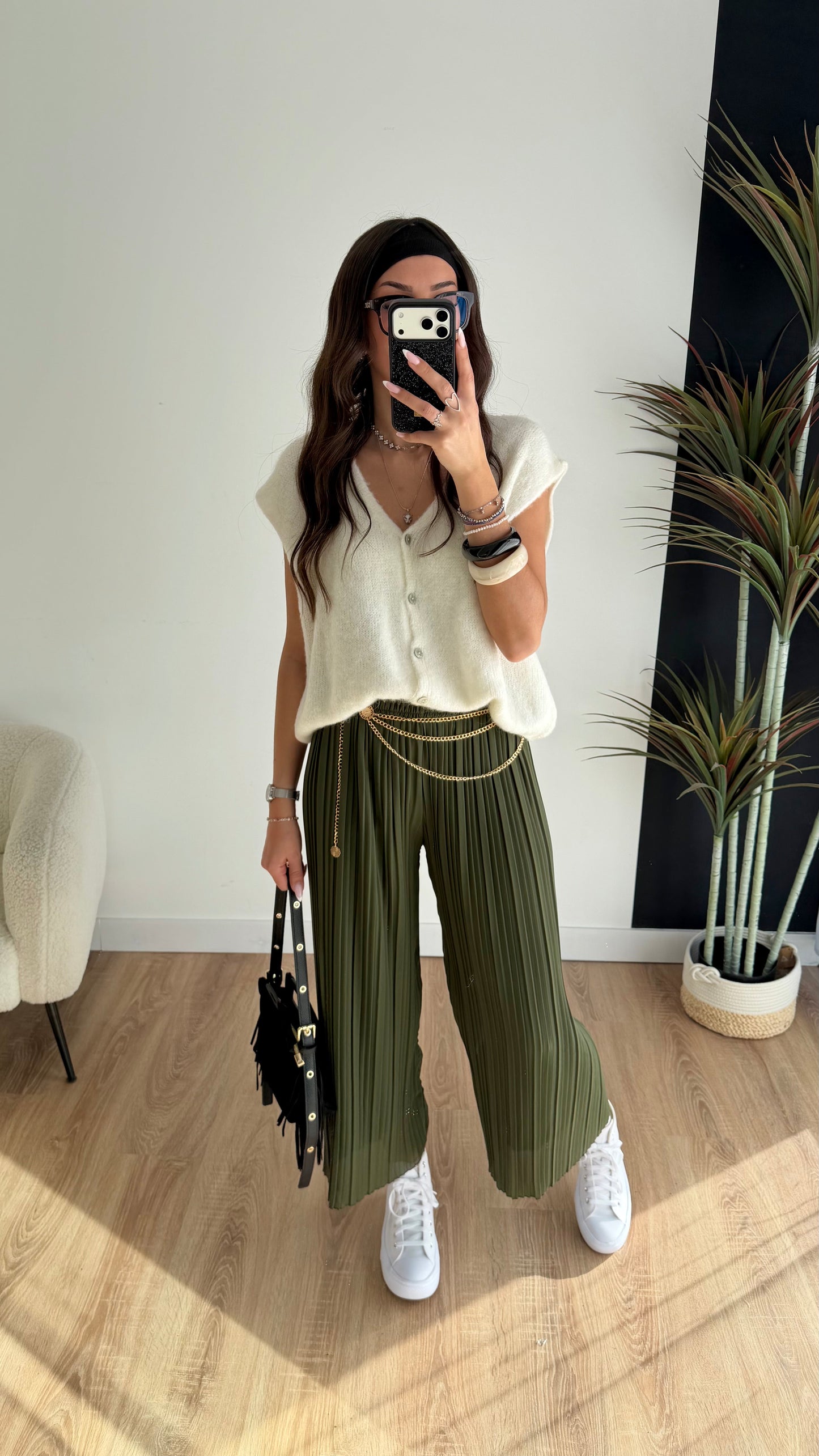 Pantalón plisado Léa