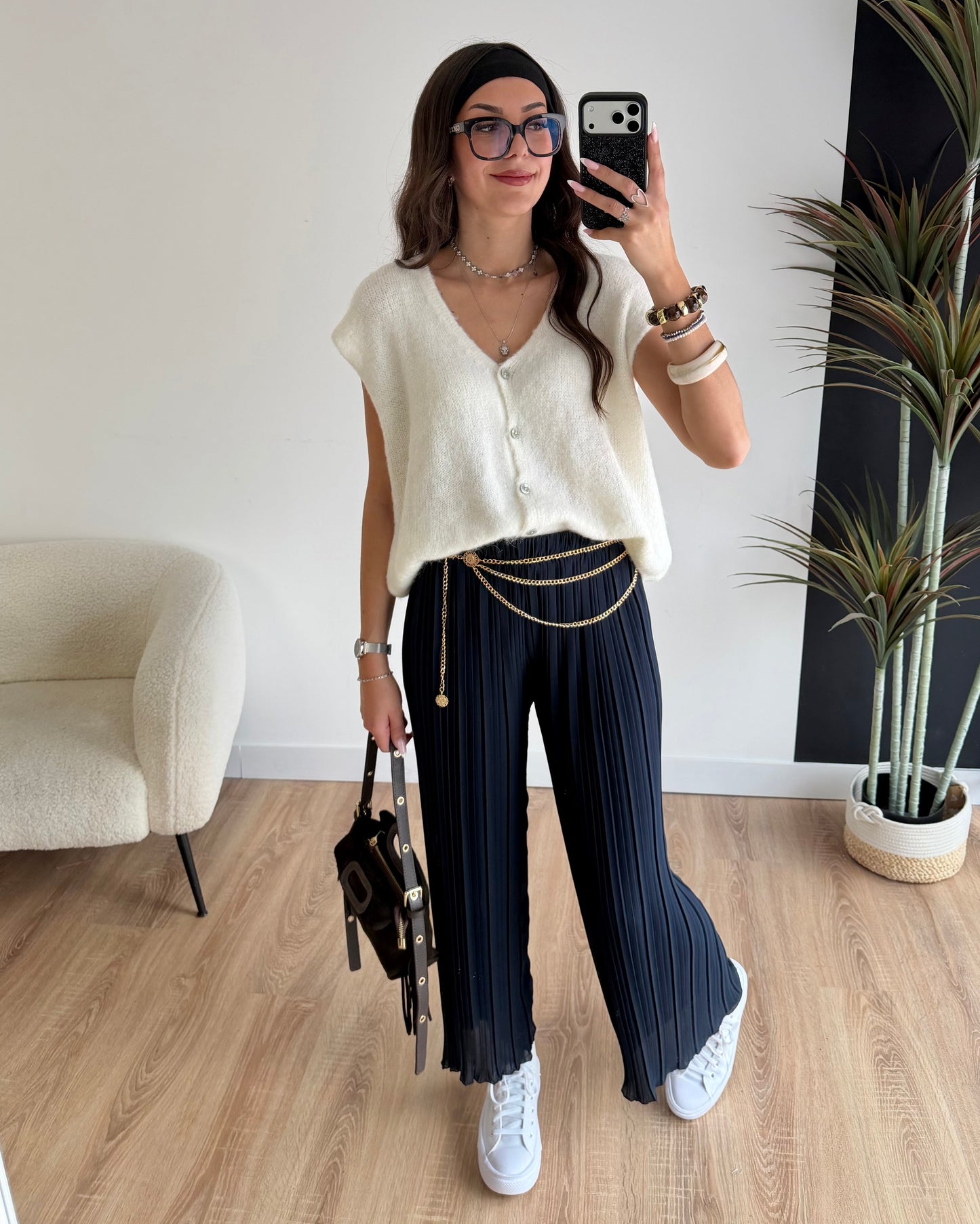 Pantalón plisado Léa