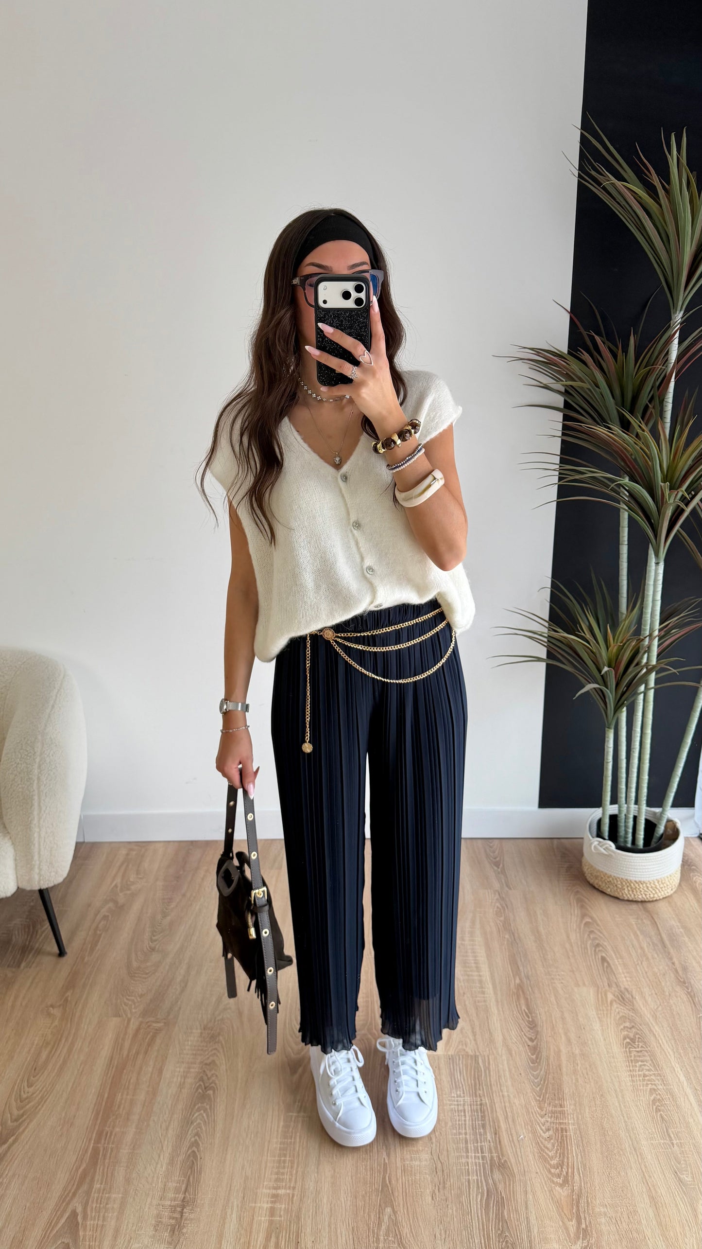 Pantalón plisado Léa