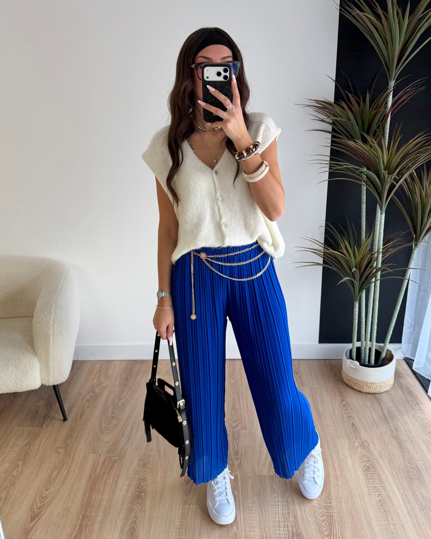 Pantalón plisado Léa