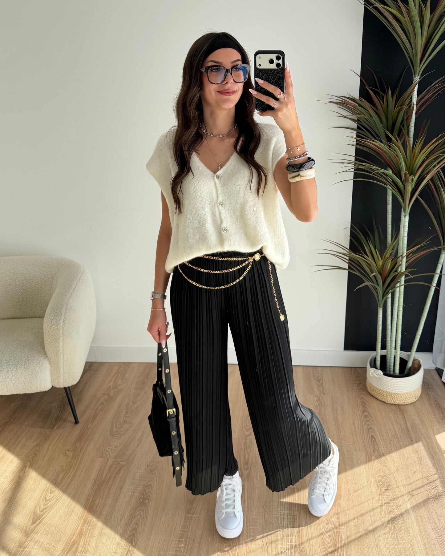Pantalón plisado Léa