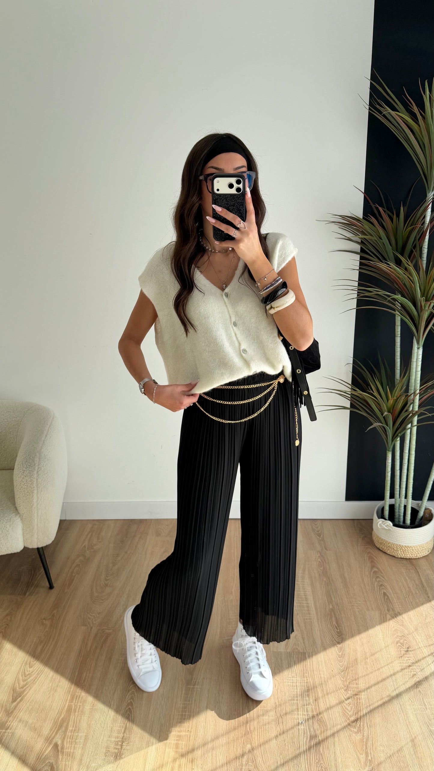 Pantalón plisado Léa