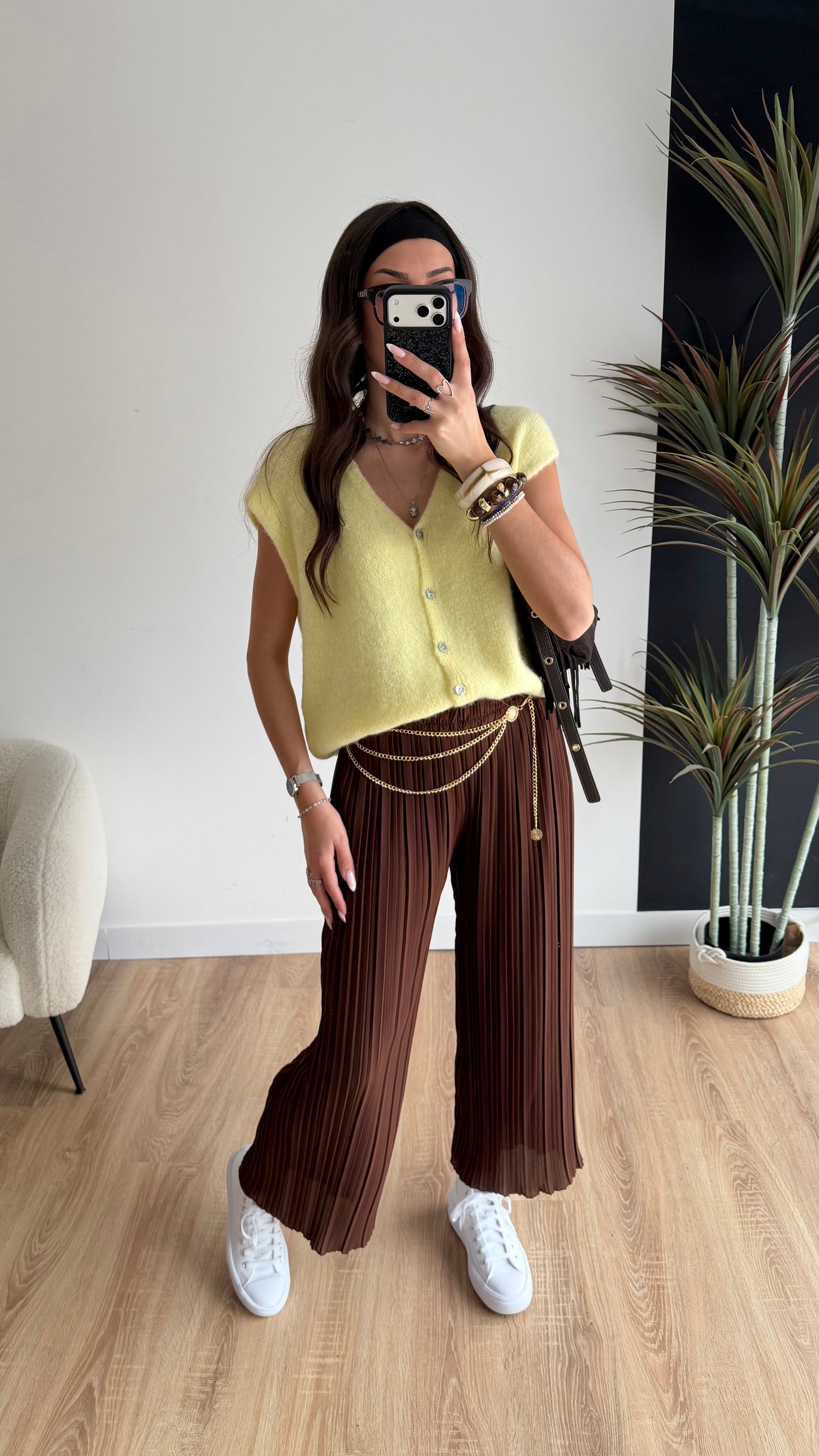 Pantalón plisado Léa
