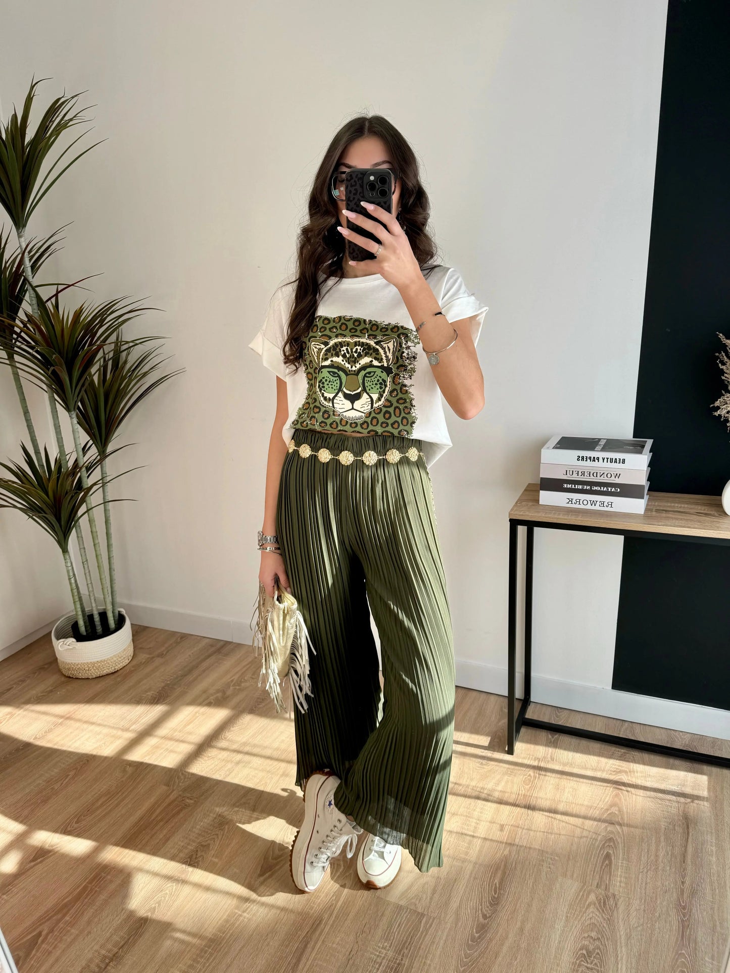 Pantalón plisado Léa