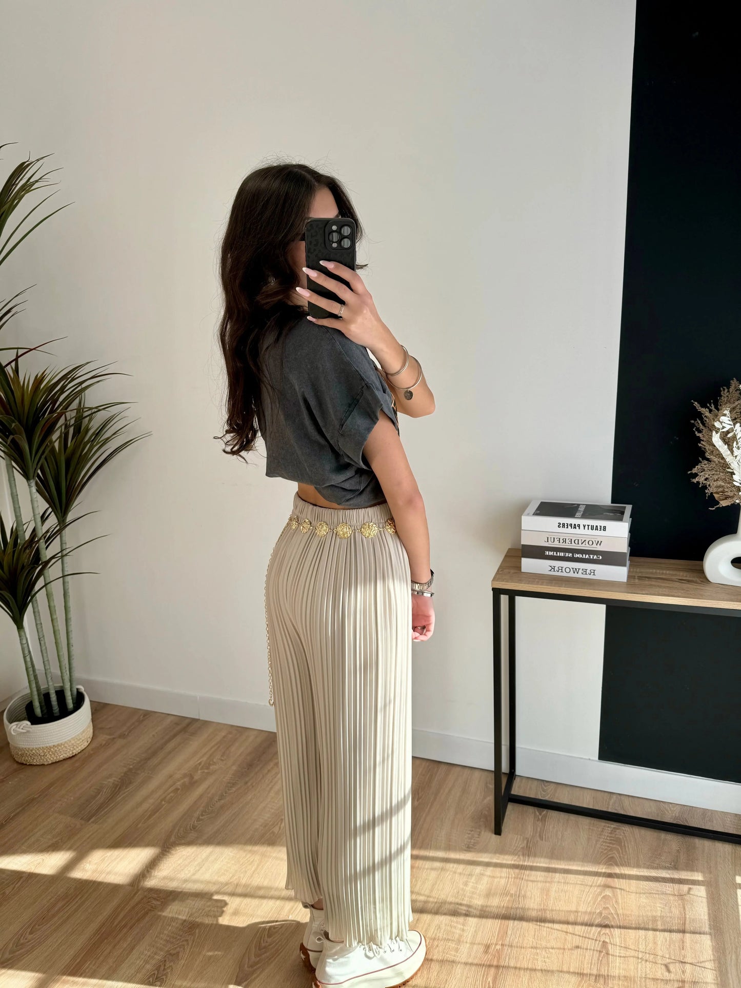 Pantalón plisado Léa