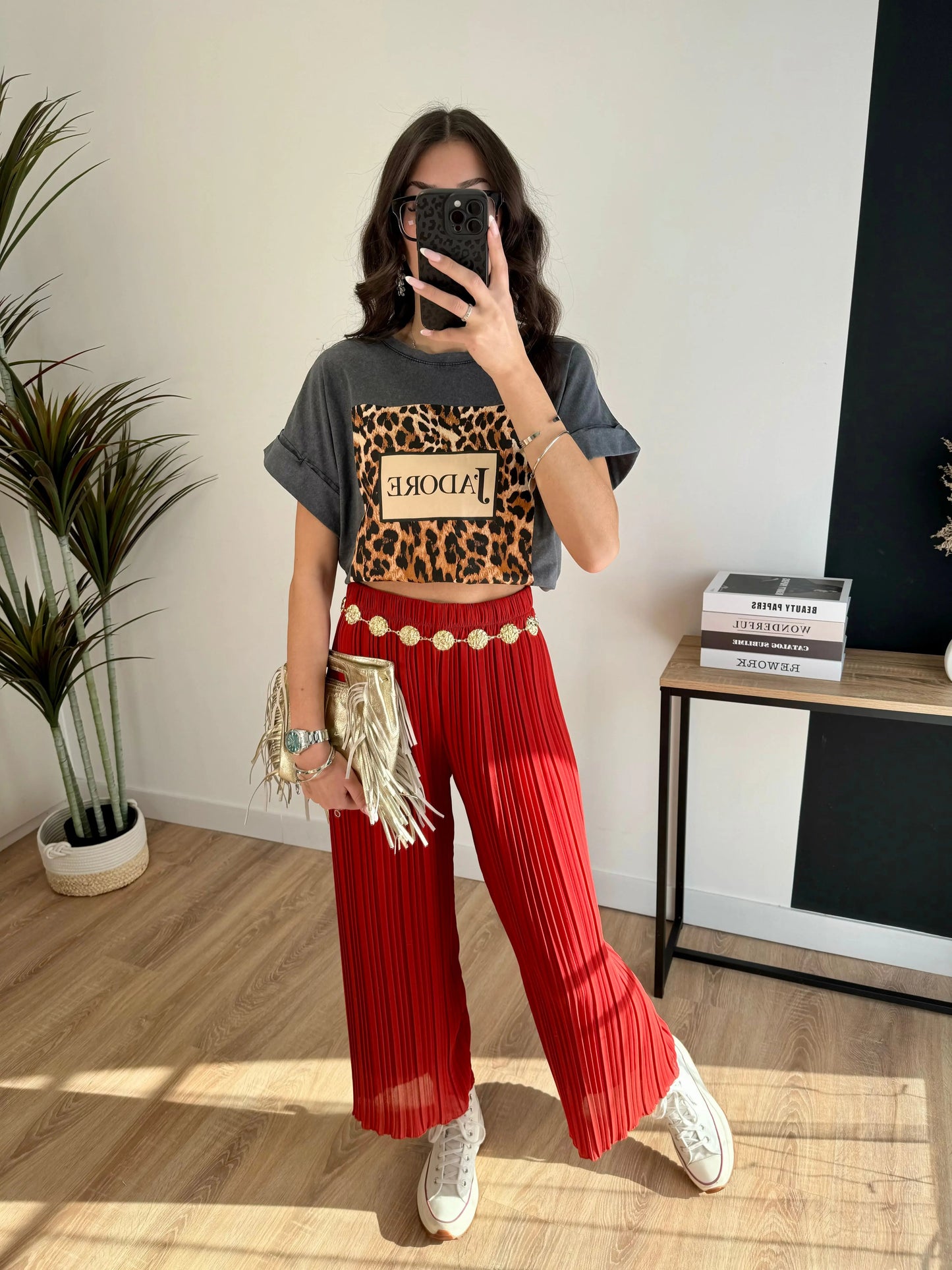 Pantalón plisado Léa