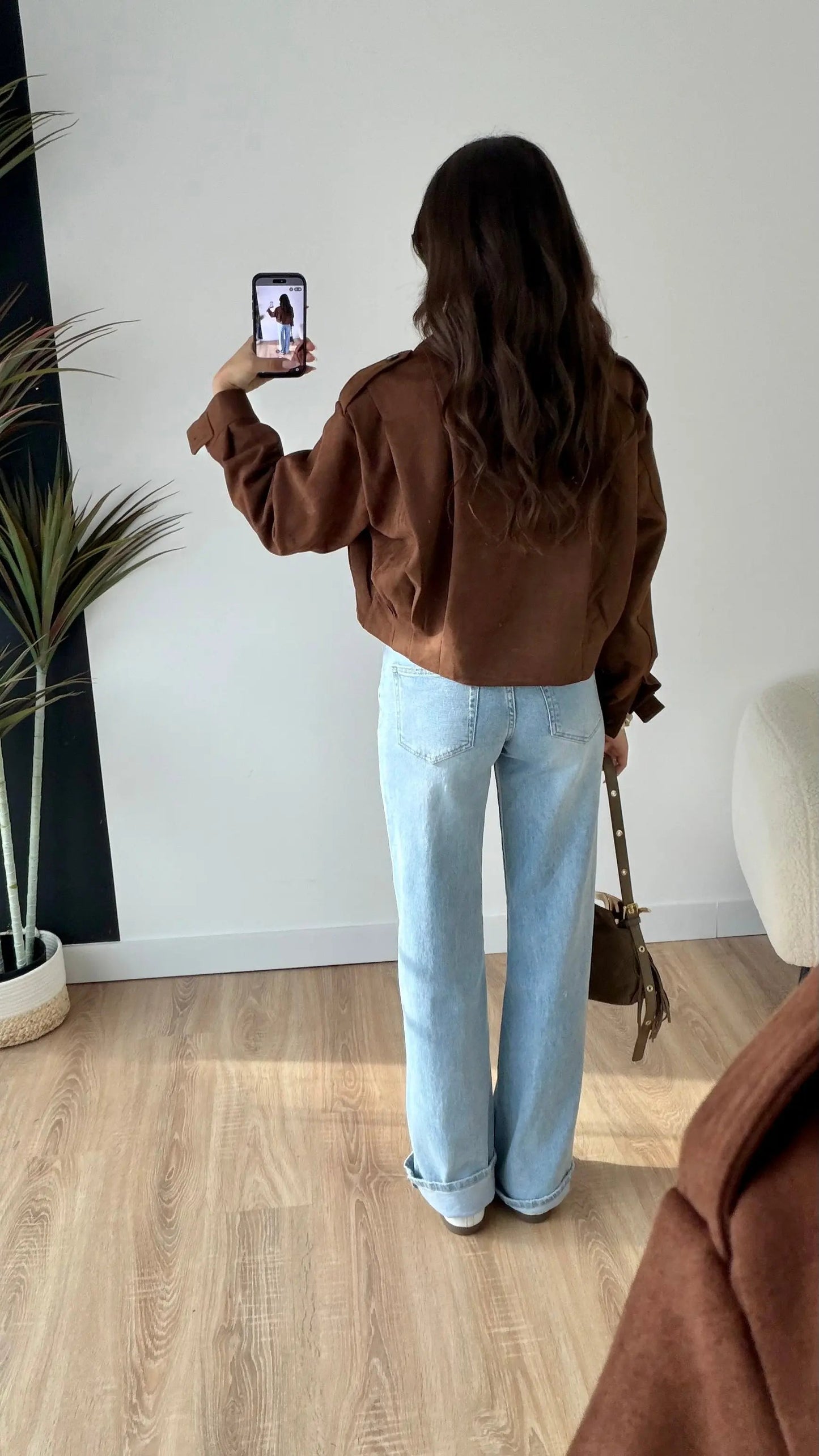 Chaqueta Olivia de ante