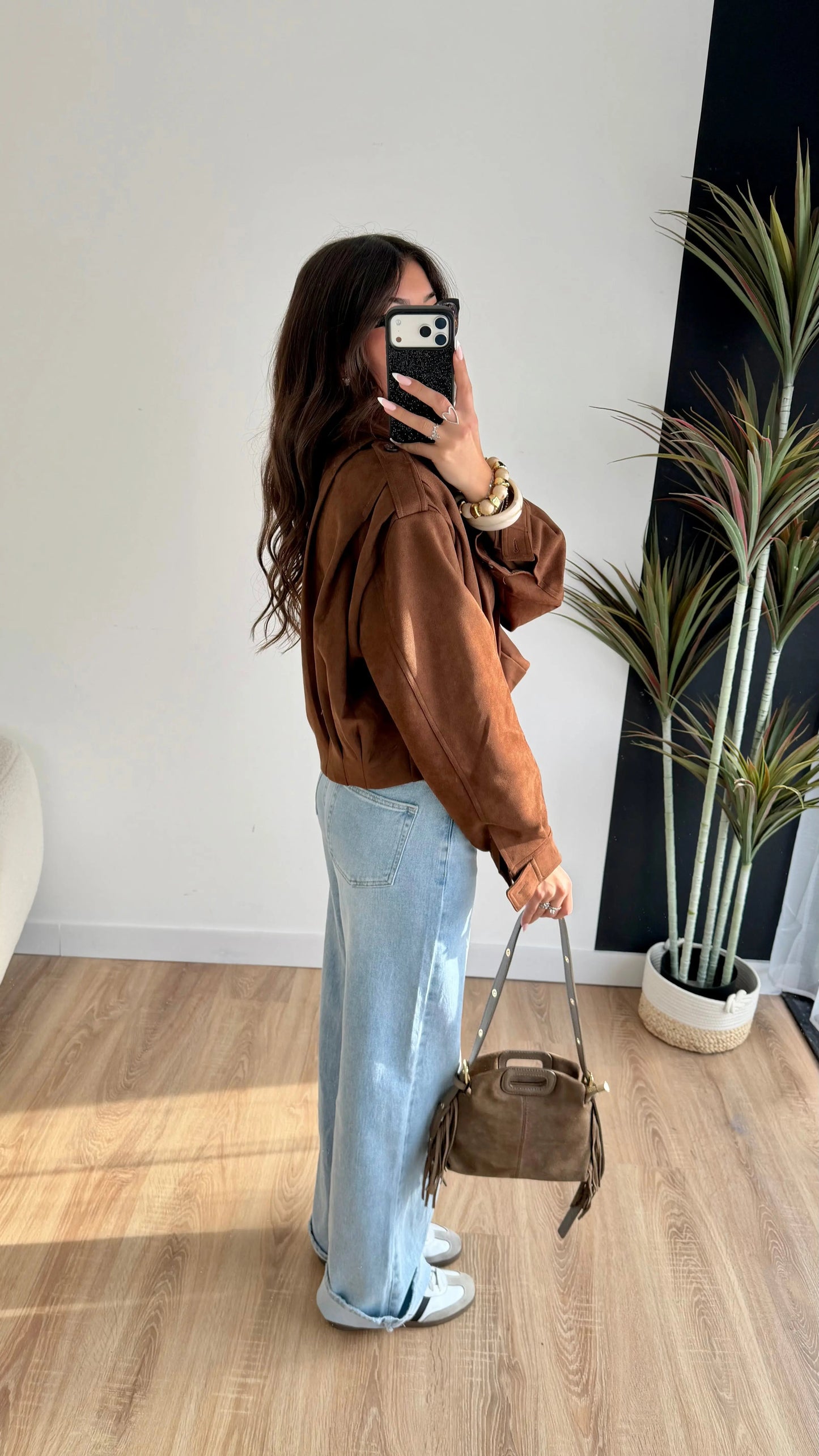 Chaqueta Olivia de ante