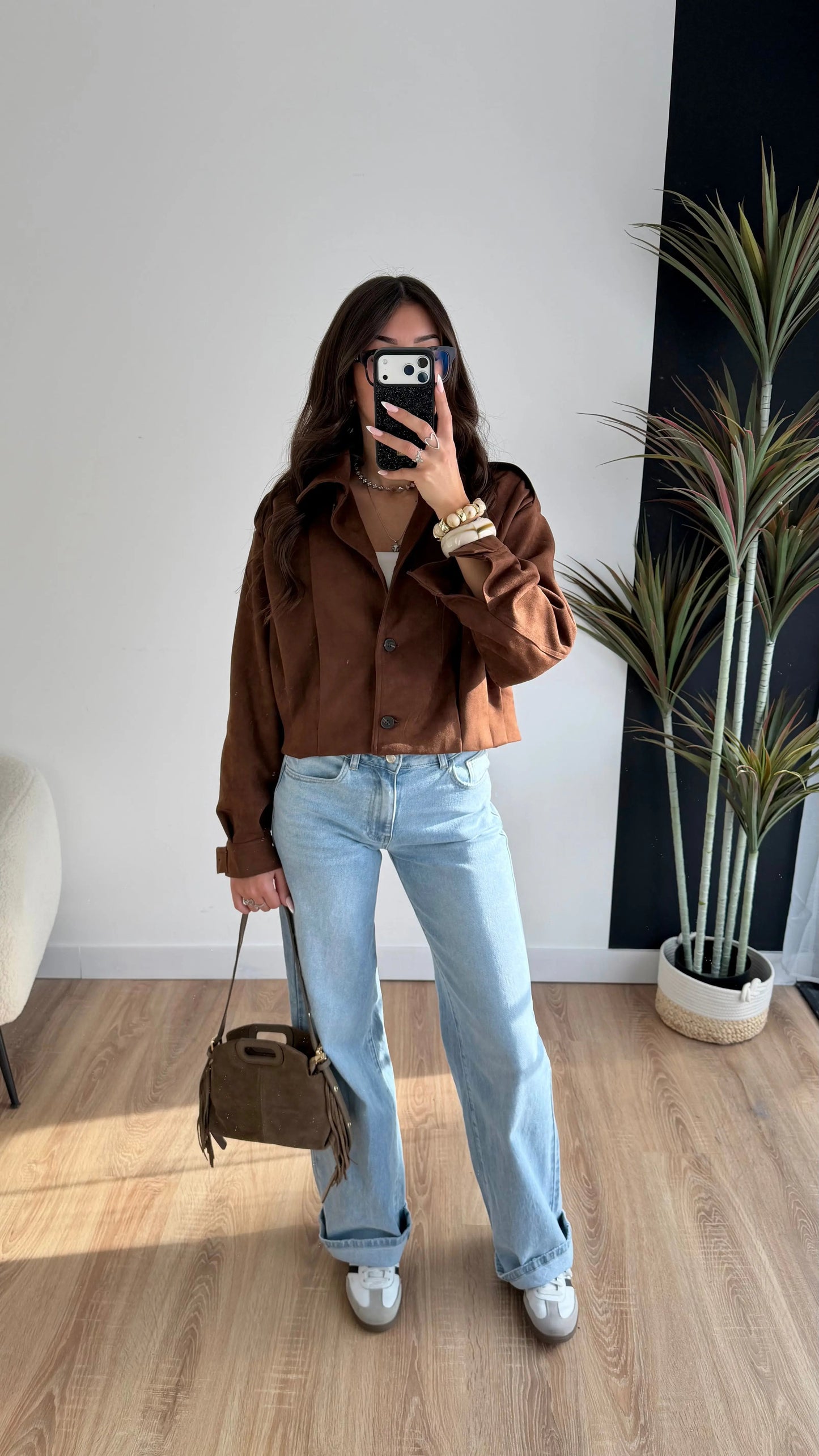 Chaqueta Olivia de ante